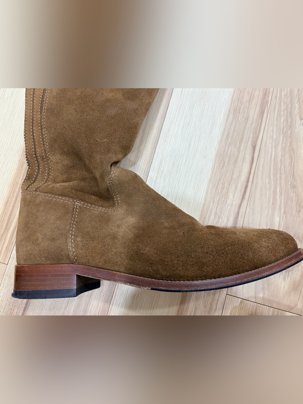 Fairfax & Favor Amira Flat Boot Tan Suede Leather 42 10 - Picture 8 of 11